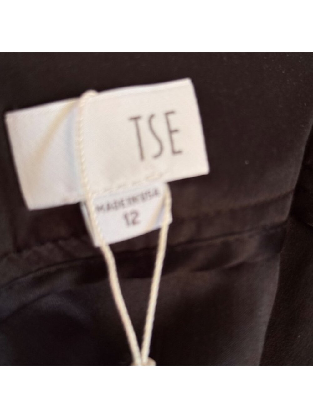 TSE Womens Pleated Black Skirt Size 12 Silk Designer Cocktail Office Career New - Picture 2 of 16